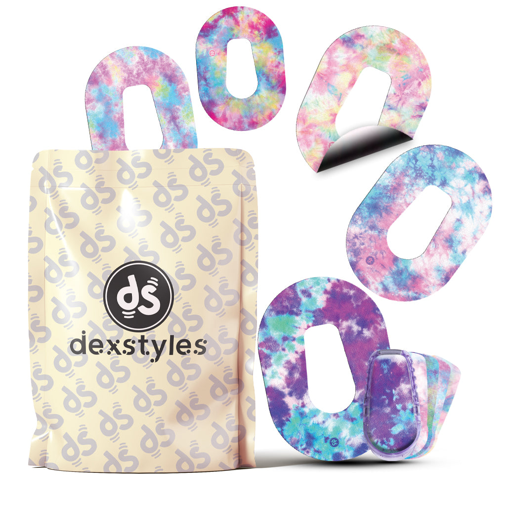 Dexstyle Tie-Dye tribe design,Dexcom G6 mini.