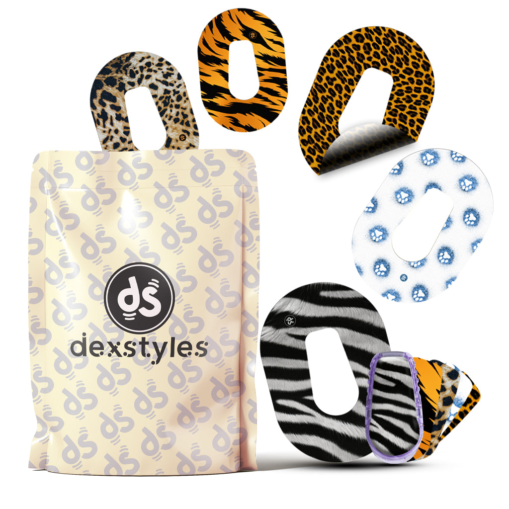 Dexstyle Wild Skin design, Dexcom G6 Mini patches.