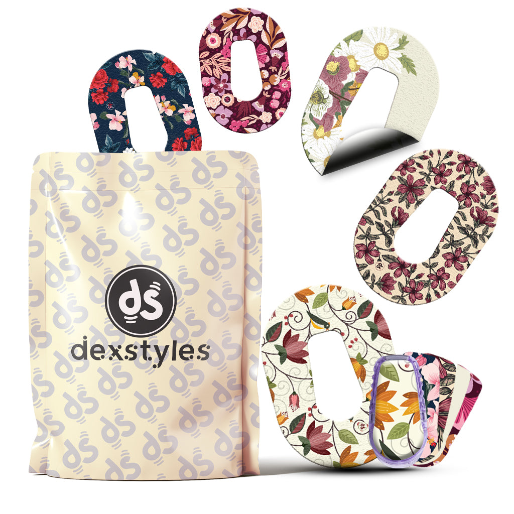 Dexstyles Bloom Era design, Dexcom G6 Mini patches.