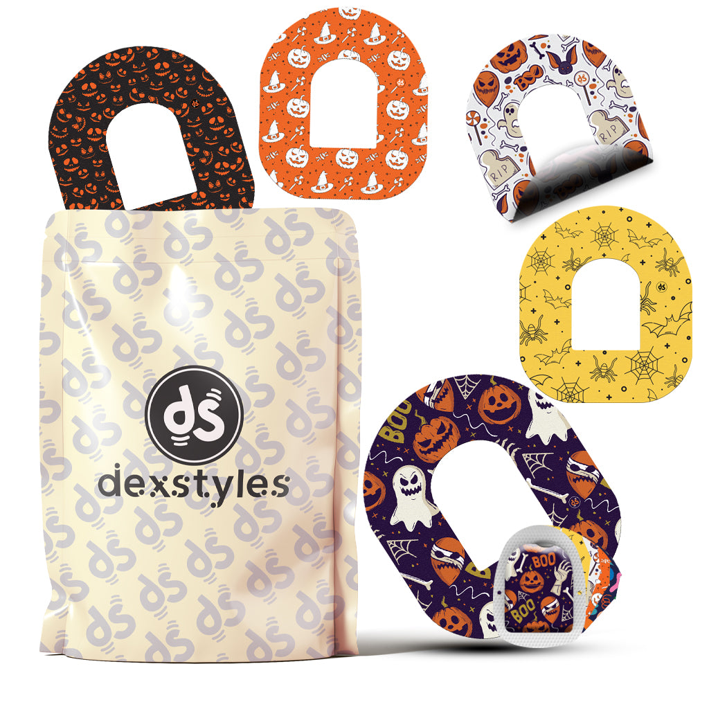 Dexstyles Halloween Vibe design, Omnipod Patches.