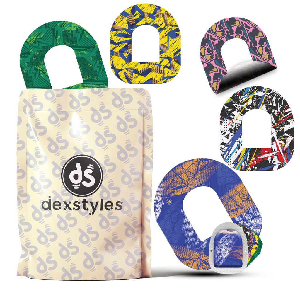 Dexstyles FootBall Fusion Design, Omnipod patches.