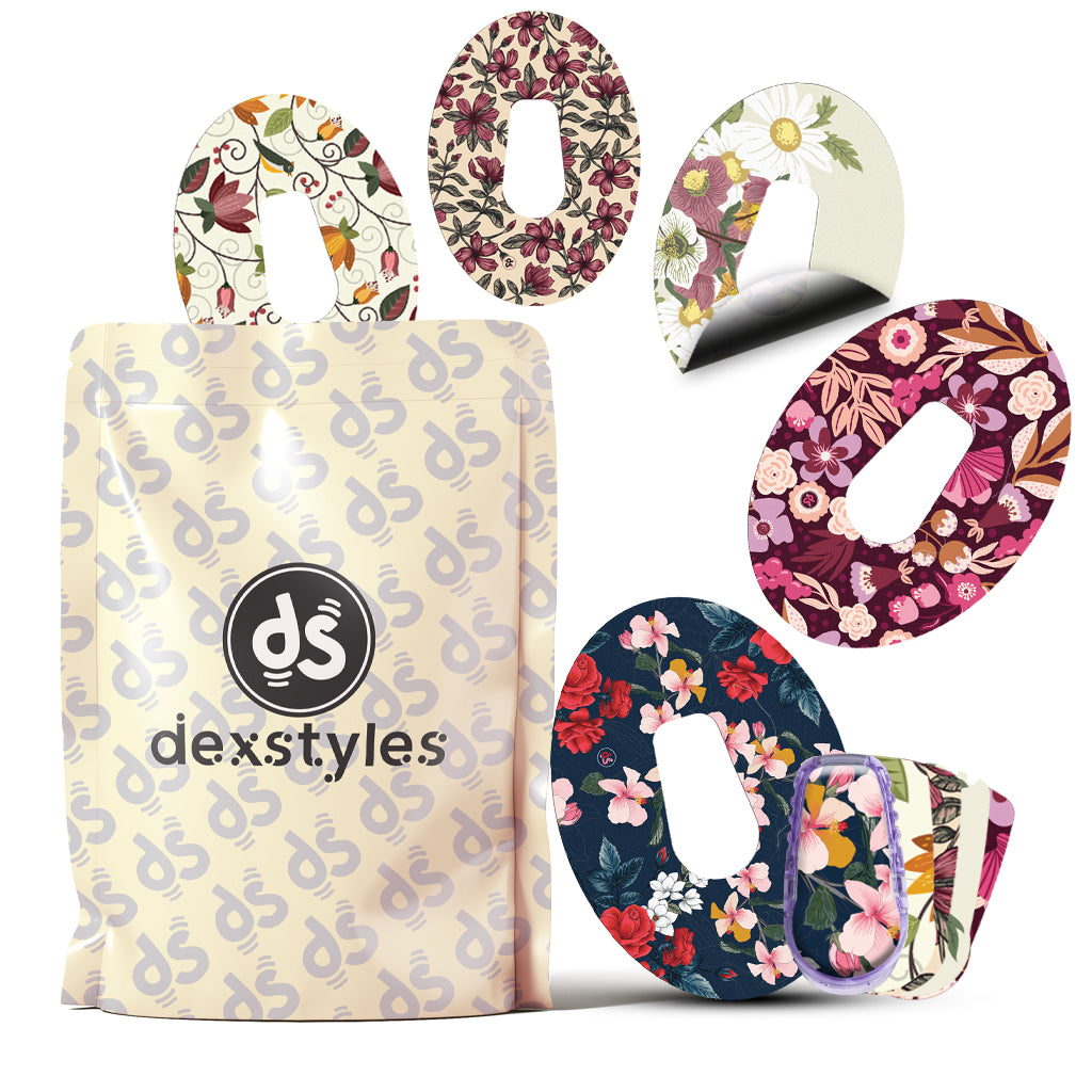 Dexstyles Bloom Era design, Dexcom G-6 Regular patches.