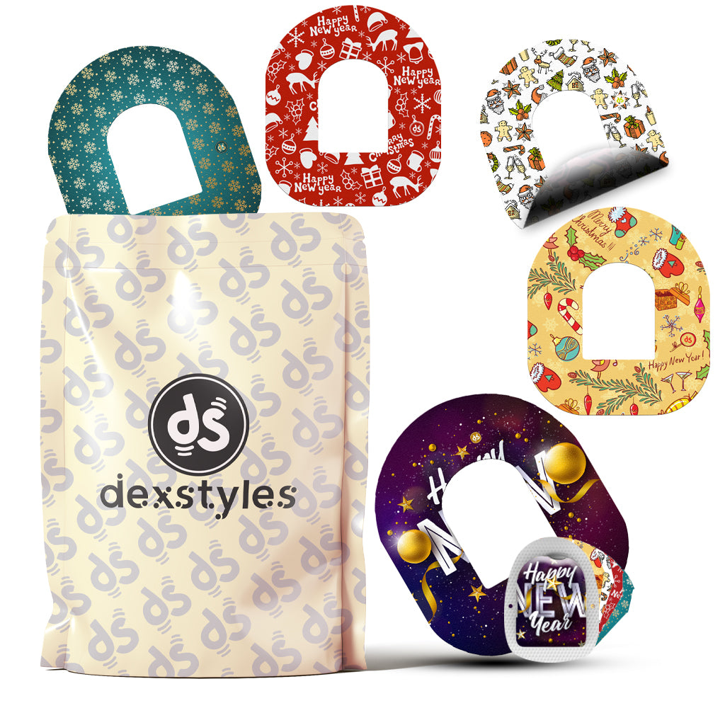 Dexstyles New-Year Vibe Design, Omnipod patch.