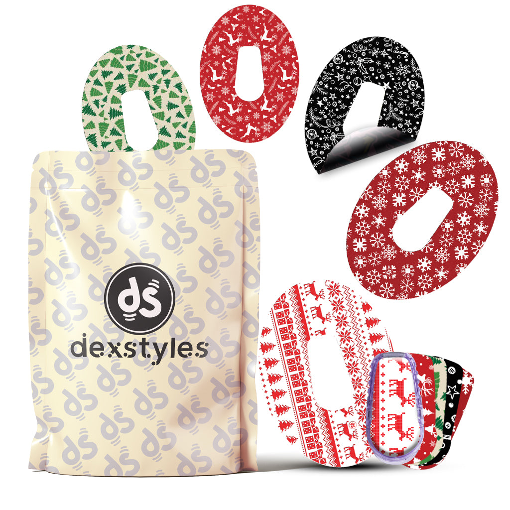 Dexstyles Christmas vibe design, Dexcom G-6 Regular patches.