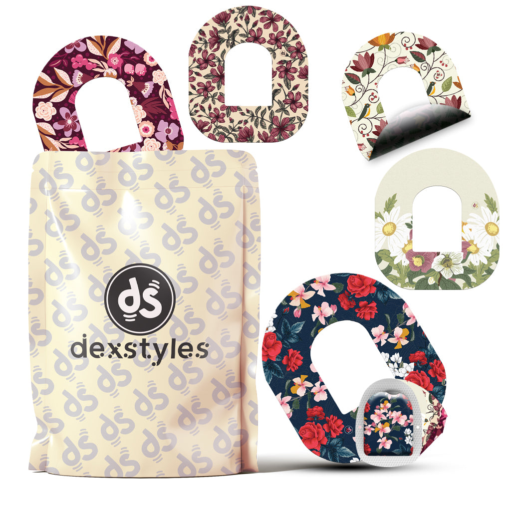 Dexstyles Bloom Era design,  Omnipod patches.