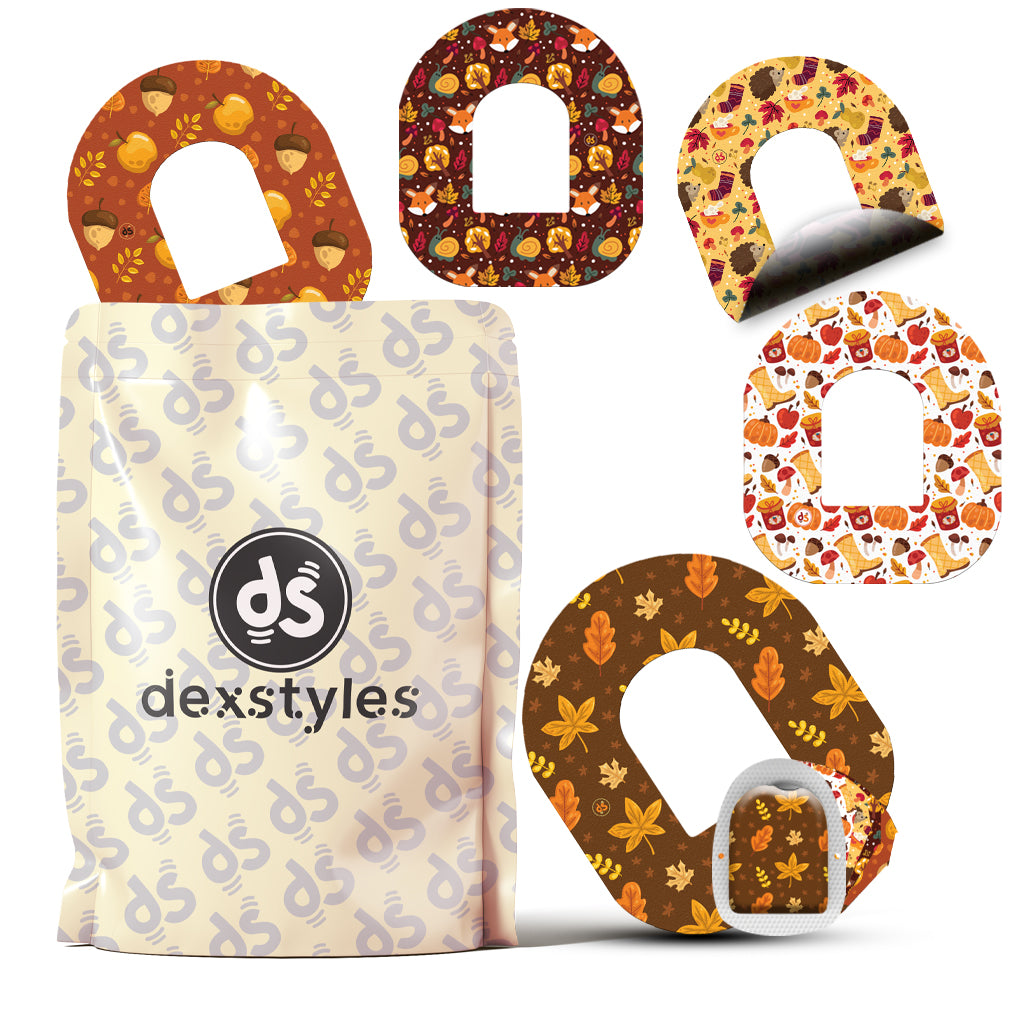 Dexstyles Thanksgiving Vibe design, Omnipod Patches