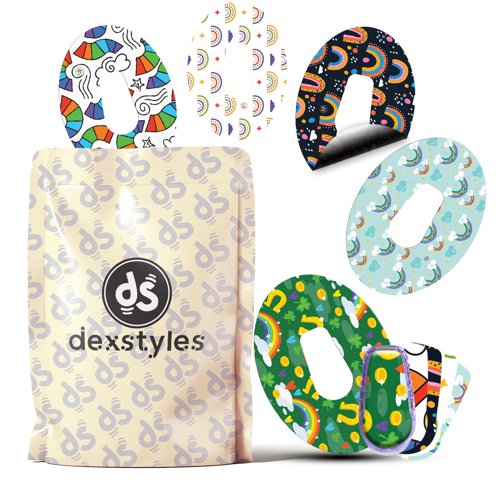 Dexstyles Skies of Joy, Dexcom G-6 Regular patches.