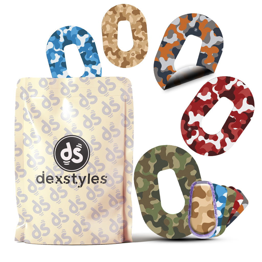 Dexstyle Veteran Vibe design, Dexcom G6 Mini patches. – Dex styles