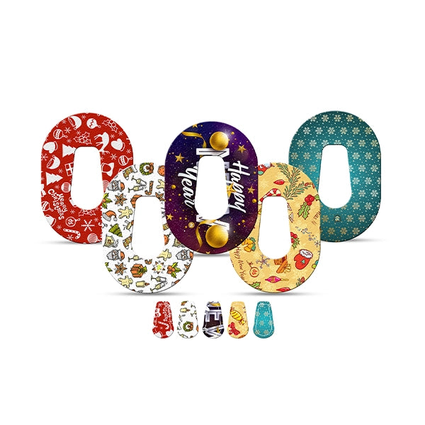 Dexstyles New Year Vibe design, Dexcom G6 Mini patches.