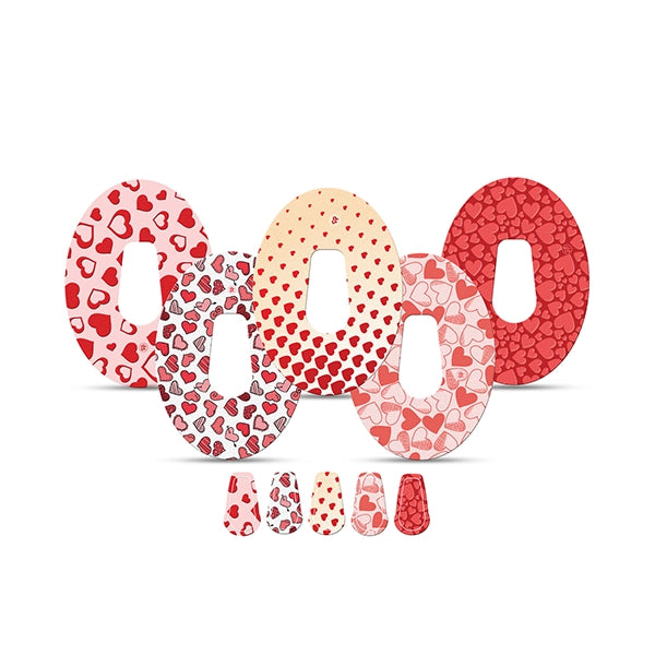 Dexstyles Heart Pop, Dexcom G-6 Regular patches.