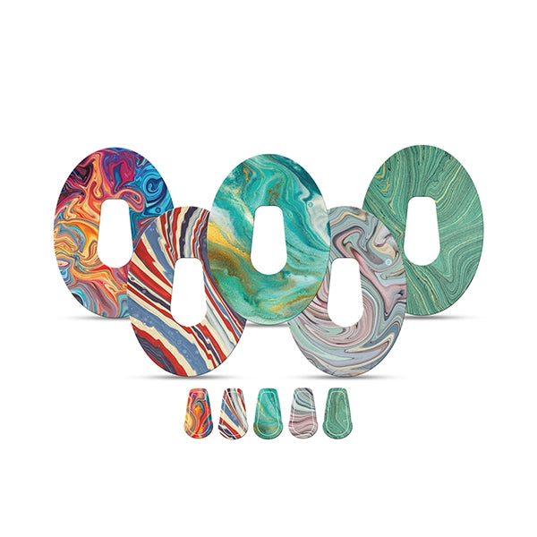 Dexstyles Marble Mania, Dexcom G6 Regular patches.