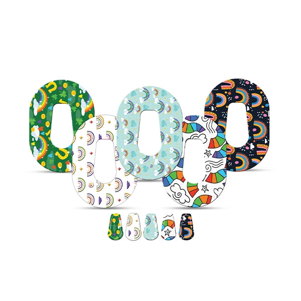 Dexstyles Skies of Joy design, Dexcom G6 Mini patches.