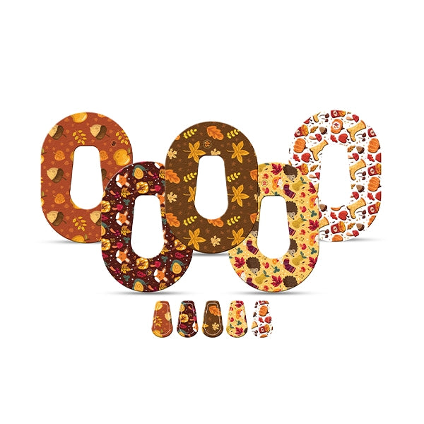 Dexstyles Thanksgiving Vibe design, Dexcom G6 Mini patches.