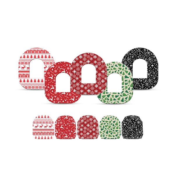 Dexstyles Christmas Vibe design, Omnipod patches.