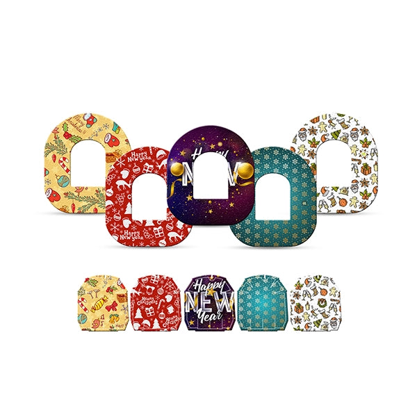 Dexstyles New-Year Vibe Design, Omnipod patch.